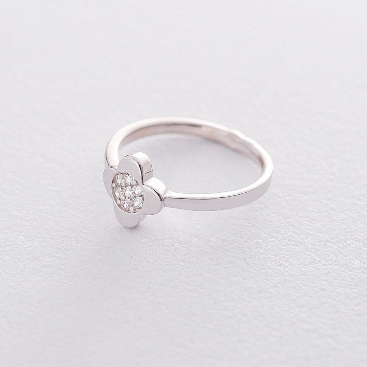 Срібна каблучка "Конюшина" 112220 від ювелірного магазину Онікс - 1