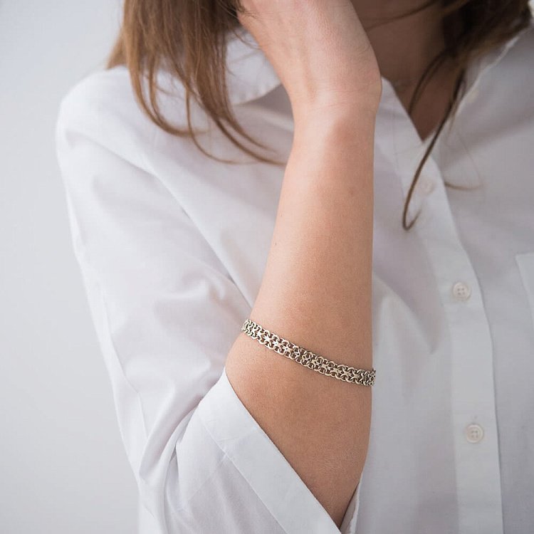 Браслет з білого золота б00503 - 3 Браслет з білого золота б00503 від ювелірного магазину Онікс - 3