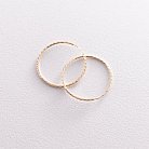 Серьги - кольца в желтом золоте (2.9 см) с07110 от ювелирного магазина Оникс