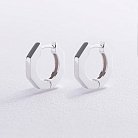 Срібні сережки - кільця "Аманда" 123230 от ювелирного магазина Оникс