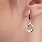 Сережки "Сердечки" у сріблі 123259 от ювелирного магазина Оникс - 4