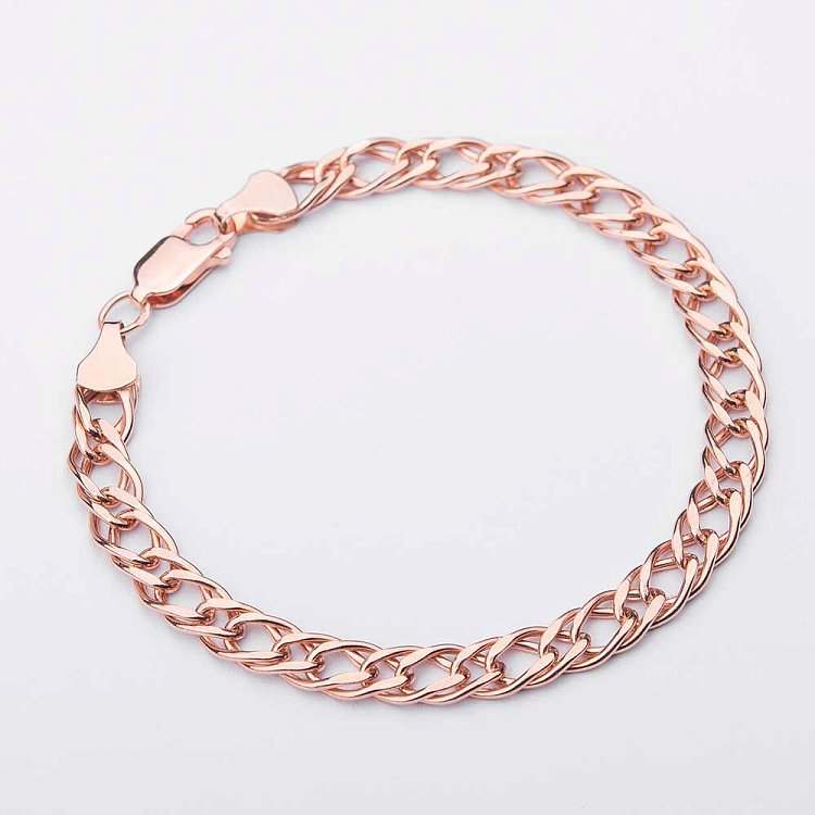 Золотий браслет плетіння Подвійний ромб б00291 від ювелірного магазину Онікс