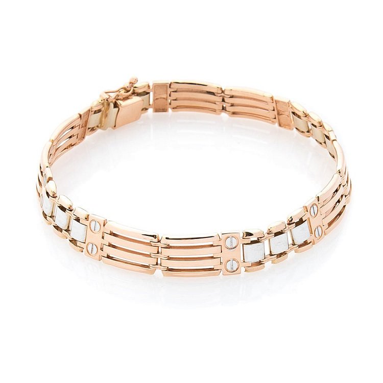 Золотой мужской браслет б03290 от ювелирного магазина Оникс