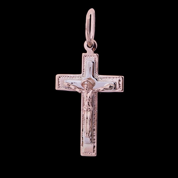 Золотой крестик (распятие) 2831 от ювелирного магазина Оникс