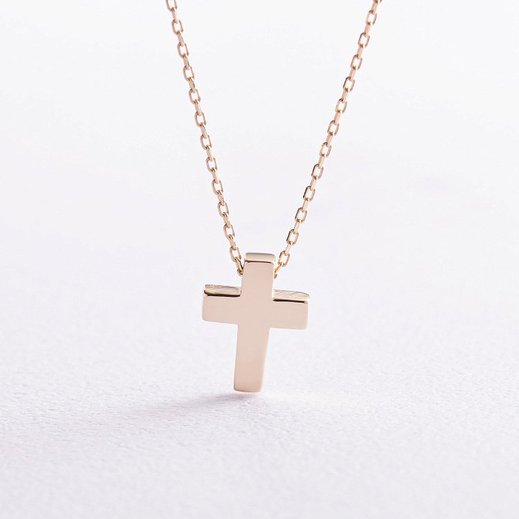 Кольє "Хрестик" у жовтому золоті кол02268 від ювелірного магазину Онікс - 3