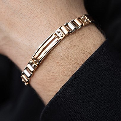 Мужской золотой браслет б05200 №6