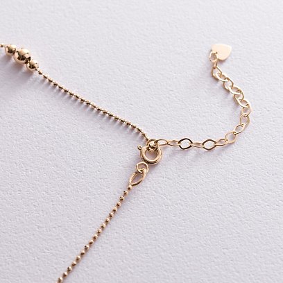 Кольє "Кульки" в жовтому золоті кол02023 №5