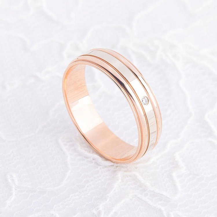 Обручальное кольцо обр000533 от ювелирного магазина Оникс - 1