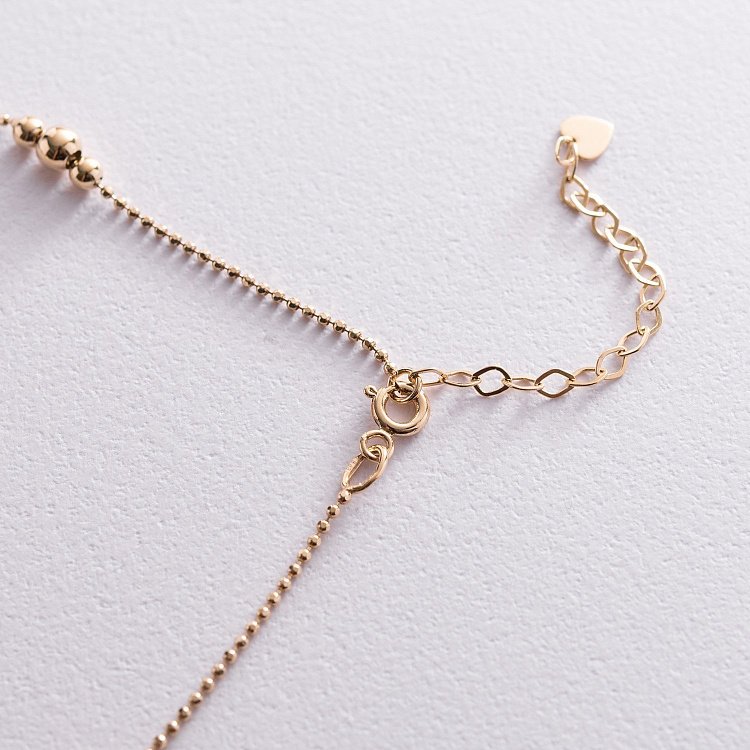 Кольє "Кульки" в жовтому золоті кол02023 від ювелірного магазину Онікс - 4