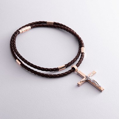 Золотой крест "Распятие" 122941100 №2