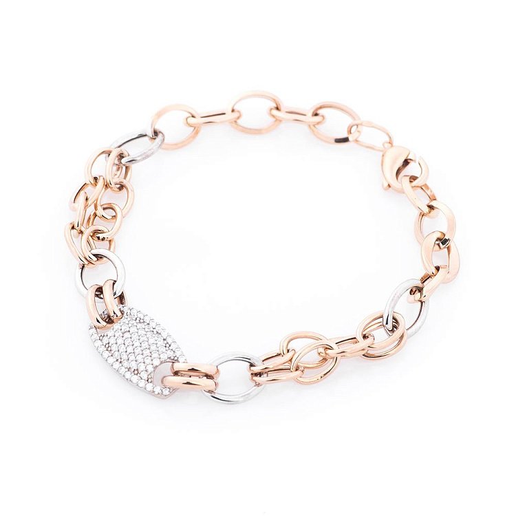 Золотий браслет з фіанітами б01499 від ювелірного магазину Онікс