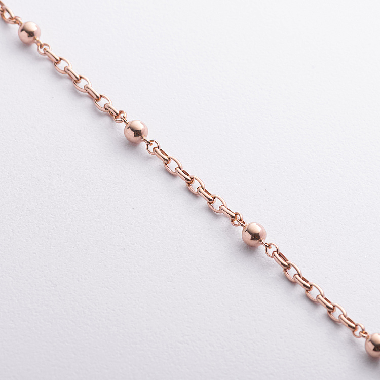Браслет "Шарики" в красном золоте б05920 от ювелирного магазина Оникс - 1