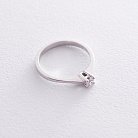 Помолвочное кольцо в белом золоте (бриллиант) кб0130arp от ювелирного магазина Оникс