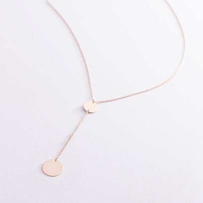 Золотое колье "Монетки" 860417