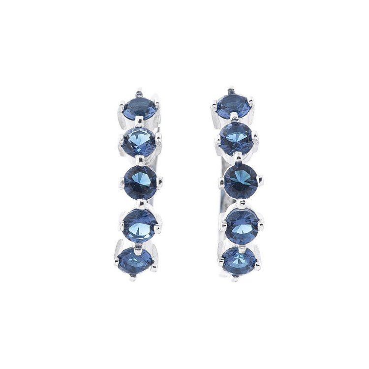 Срібні сережки з фіанітами 122097 від ювелірного магазину Онікс - 1