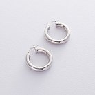 Серебряные серьги-кольца 122565 от ювелирного магазина Оникс