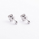 Серебряные серьги - пусеты "Шарики" mini 902-00909 от ювелирного магазина Оникс - 1