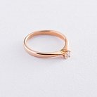 Золотое помолвочное кольцо (цирконий Swarovski) к06222 от ювелирного магазина Оникс - 2