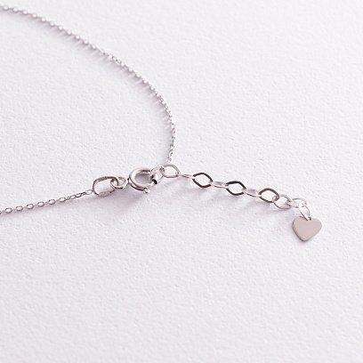 Колье "Перышки" в белом золоте (фианиты) кол02027 №6