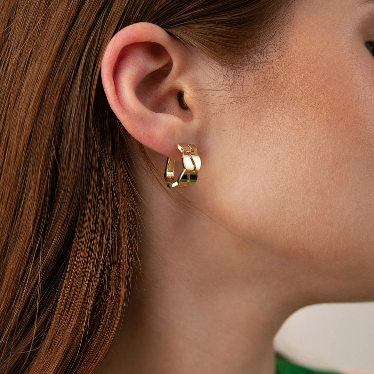 Сережки "Merry" у жовтому золоті с09406 від ювелірного магазину Онікс - 3