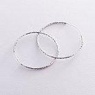 Сережки - кільця в сріблі (5.3 см) 122956 от ювелирного магазина Оникс