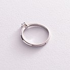 Помолвочное золотое кольцо с бриллиантом и сапфиром 101-10035б от ювелирного магазина Оникс - 1