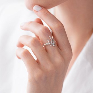 Серебряное кольцо  "Герб Украины - Тризуб" 111379 №12