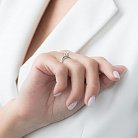 Помолвочное кольцо в белом золоте (бриллиант) кб0224ri от ювелирного магазина Оникс - 1