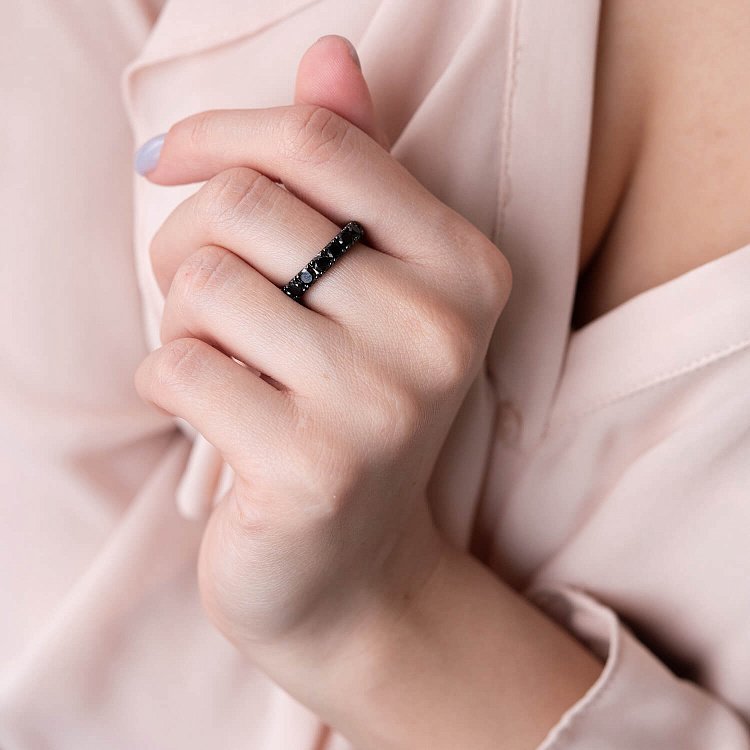 Золотое кольцо с бриллиантами кб0262di от ювелирного магазина Оникс - 1