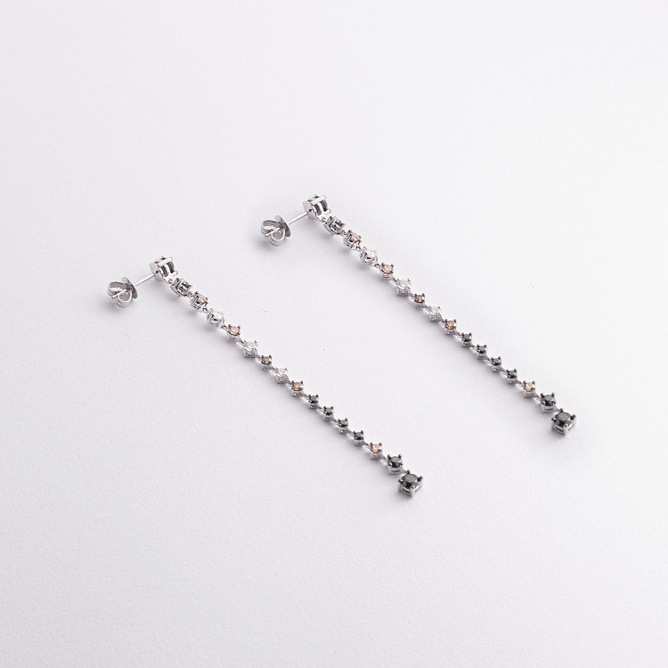 Золотые серьги с бриллиантами сб0101ca от ювелирного магазина Оникс - 10