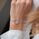 Срібний браслет "Кругообіг" з фіанітами 141530 от ювелирного магазина Оникс