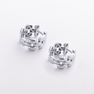 Сережки - кільця "Charlie" у білому золоті с09619 от ювелирного магазина Оникс - 2