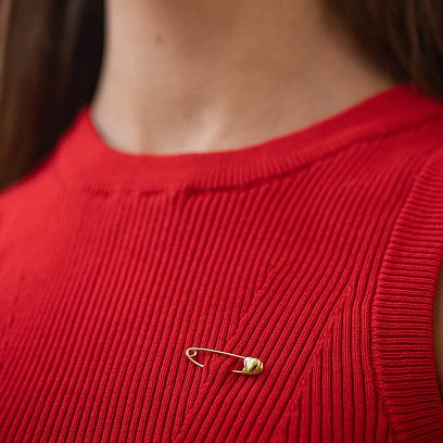 Золотая булавка "Сердечко" зак00314 №3