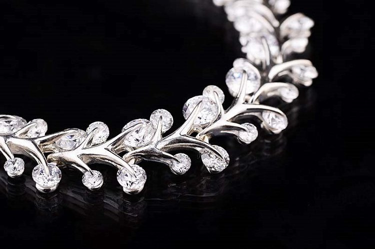 Срібний браслет з фіанітами 14315 від ювелірного магазину Онікс - 3