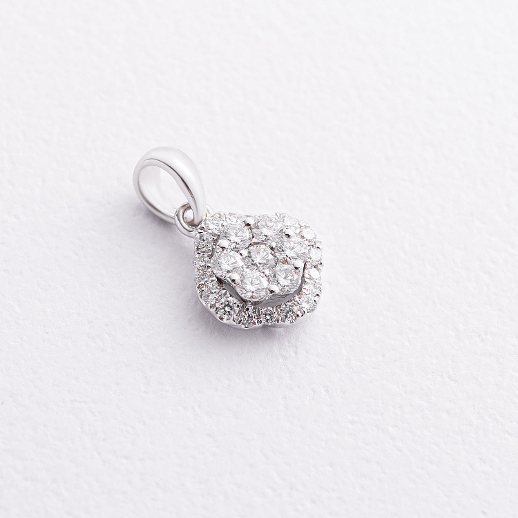 Золотая подвеска "Цветочек" c бриллиантами пб0064cha от ювелирного магазина Оникс