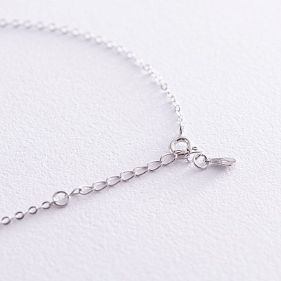 Кольє "Хрестик" в сріблі з фіанітами 18833 №4