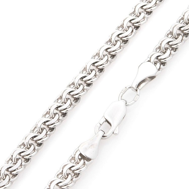 Цепочка из белого золота плетение Бисмарк ц00090 от ювелирного магазина Оникс