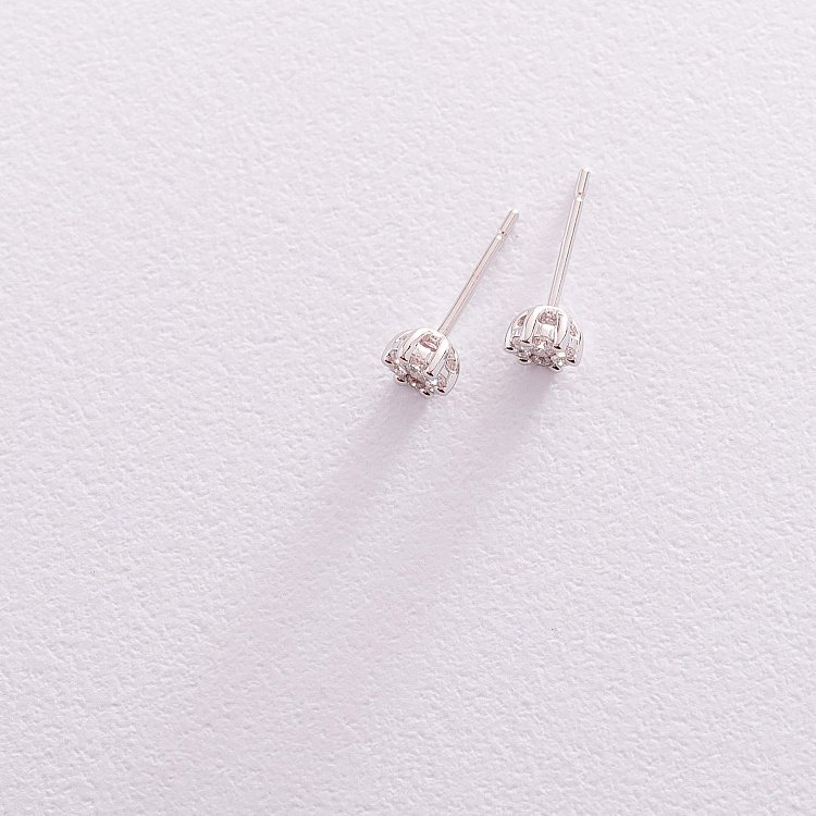 Золоті сережки-пусети з діамантами сб0227ca від ювелірного магазину Онікс - 3