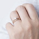Золотое помолвочное кольцо  "Я люблю тебя" с фианитами к07140 от ювелирного магазина Оникс - 6