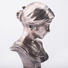 Срібна фігура ручної роботи "Бюст дівчини в хустці" сер00025 от ювелирного магазина Оникс - 3