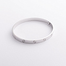 Жесткий браслет "Love" (белое золото) б05808 от ювелирного магазина Оникс - 2