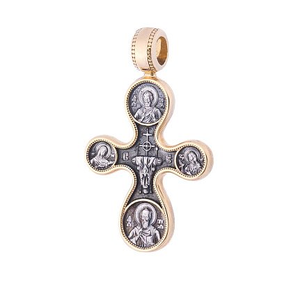 Серебряный православный крестик 132437 №3