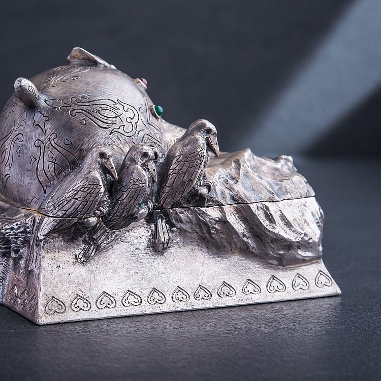 Срібна скринька ручної роботи "Хранитель" сер00065х від ювелірного магазину Онікс - 2