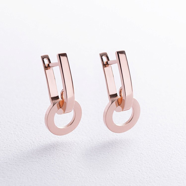 Сережки у червоному золоті с08522 від ювелірного магазину Онікс - 1