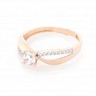 Золотое помолвочное кольцо с фианитами к03843 от ювелирного магазина Оникс - 2