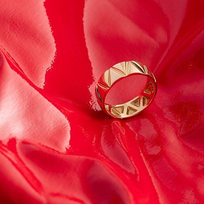 Каблучка "Jasmine" у жовтому золоті к08101 №6