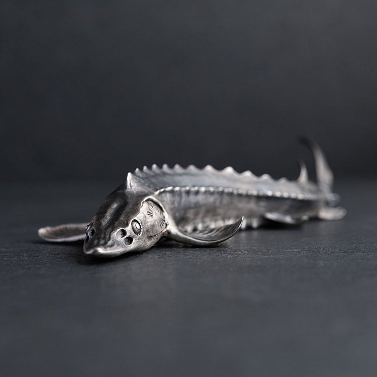 ﻿Срібна фігура "Осетер" ручної роботи 23107 від ювелірного магазину Онікс - 3