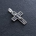 Серебряный крест с распятием (чернение) 131556 от ювелирного магазина Оникс