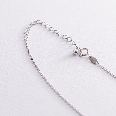 Кольє "Кульки" в білому золоті кол01947 №4