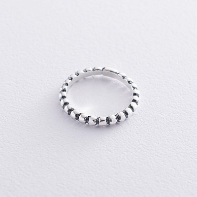 Серебряное кольцо с чернением 112123